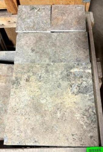 351 SQFT. OF SILVER HONED TRAVERTINE TILE