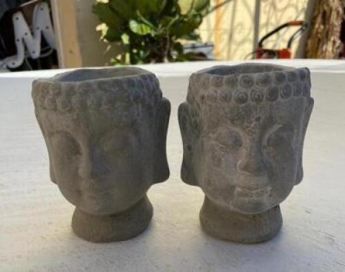 (2) BUDDAH HEADS - 4" X 5"
