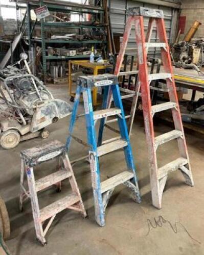 (3) ASSORTED SIZED LADDERS