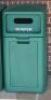 DESCRIPTION: (1) RECYCLE BIN BRAND/MODEL: FORTE/8001953 INFORMATION: DOME TOP/GREEN/CAPACITY: 42 GAL RETAIL$: 465.00 SIZE: 20"W X 26"D X 40"H QTY: 1