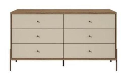 DESCRIPTION: (1) DOUBLE DRESSER BRAND/MODEL: MANHATTAN COMFORT/350594 INFORMATION: WHITE & BROWN/6-DRAWER/MUST COME INTO INSPECT CONTENTS RETAIL$: 331