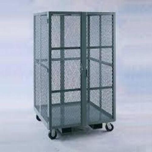 DESCRIPTION: (1) LOCKING SECURITY CART BRAND/MODEL: DURHAM INFORMATION: STEEL, GRAY, DIAMOND MESH SIZE: 48" x72" x 32" RETAIL$: $996.99 ea QTY: 1