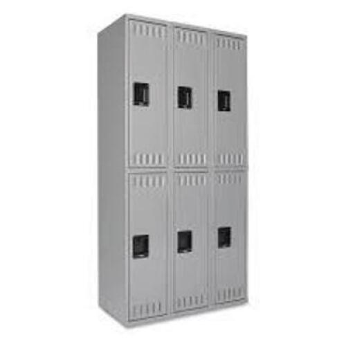 DESCRIPTION: (1) LOCKER UNITBRAND/MODEL: TENNSCOINFORMATION: GRAYSIZE: 3 WIDE, 2 TIER, APPROX 12" X 36" X 72"RETAIL$: $1189.99 EAQTY: 1
