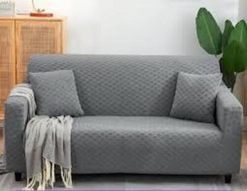 DESCRIPTION: (2) COUCH SLIPCOVER BRAND/MODEL: PRODUCT NUMBER #X002CRWJIB INFORMATION: MEDIUM GRAY RETAIL$: $67.99 EA QTY: 2