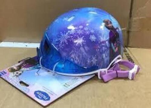 DESCRIPTION: (1) KIDS BICYCLE HELMET BRAND/MODEL: FROZEN INFORMATION: PURPLE SIZE: AGE 5-8 RETAIL$: $24.99 EA QTY: 1