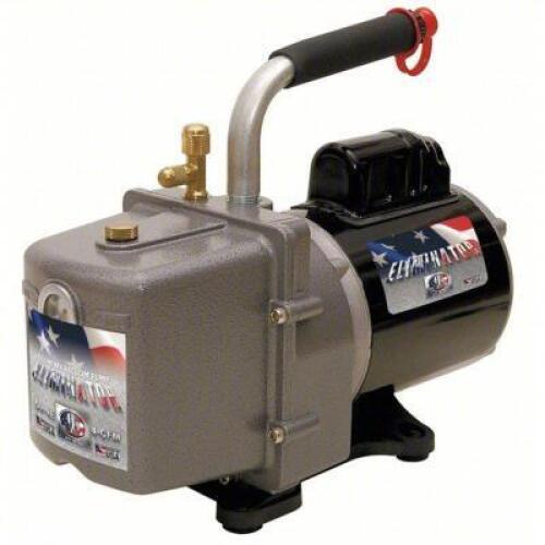 DESCRIPTION: (1) VACUUM PUMP BRAND/MODEL: JB INDUSTRIES #1AKD9 INFORMATION: 4 CFM, 25 MICRON ULTIMATE VACUUM, 120V AC, A2L COMPATIBLE, MALE, FLARE RET