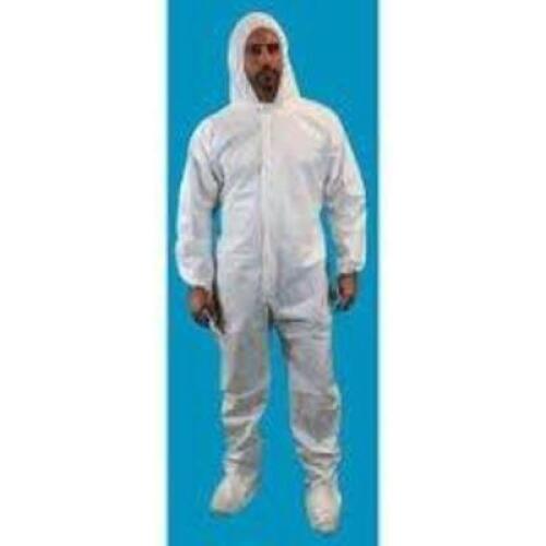 DESCRIPTION: (1) CASE OF (25) ELASTIC WRIST WITH HOD AND BOTS COVERALLS BRAND/MODEL: CVL-KG-B-XL INFORMATION: WHITE` SIZE: XL RETAIL$: $130.00 EA QTY: