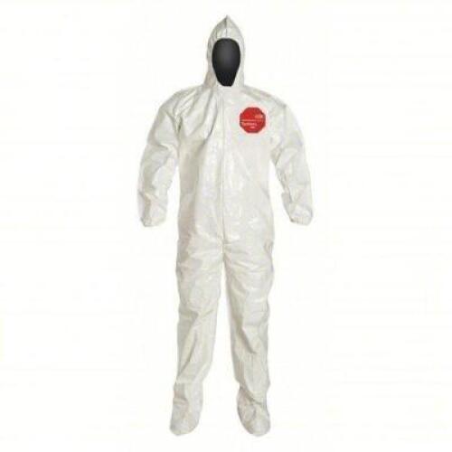 DESCRIPTION: (1) CASE OF (12) DISPOSABLE COVERALLS BRAND/MODEL: DUPONT #4LUJ4 INFORMATION: WHITE SIZE: Elastic Wrist, Socks Ankle, White, Bound Seam R