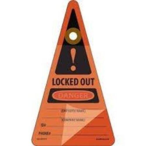 DESCRIPTION: (1) CASE OF APPROX (20) PACKS OF (25) LOCKOUT TAG SIZE: 7" High, 4" Wide, Unrippable Vinyl, "Danger RETAIL$: $67.83 PER PACK OF (25) QTY: