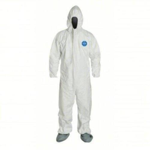 DESCRIPTION: (1) CASE OF (25) DISPOSABLE COVERALLS BRAND/MODEL: DUPONT #5AN66 SIZE: XL, Tyvek&reg; 400, Elastic Wrist, White, Serged Seam RETAIL$: $295.78