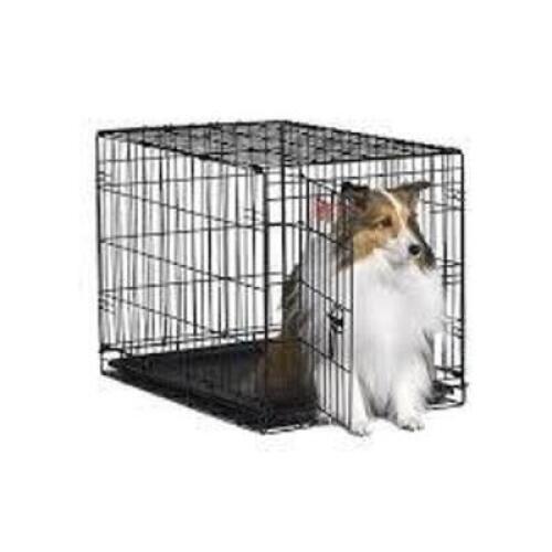DESCRIPTION: (1) SINGLE DOG CRATE BRAND/MODEL: ICRATE #1530 SIZE: MED DOG 30X19X21X77X49X54 RETAIL$: $41.99 EA QTY: 1