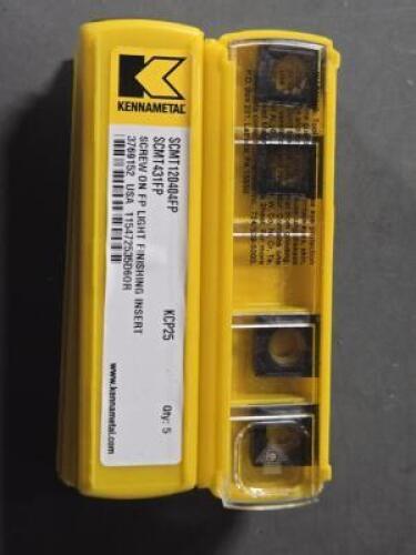 DESCRIPTION: (19) CARBIDE TURNING INSERTS BRAND/MODEL: KENNAMETAL SCMT431FP RETAIL$: $702.30 QTY: 19