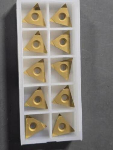 DESCRIPTION: (10) CARBIDE GROOVING INSERTS BRAND/MODEL: VC 43756 RETAIL$: $114.70 QTY: 10