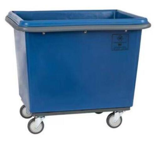 DESCRIPTION: (1) POLY CUBE TRUCK BRAND/MODEL: R&B WIRE PRODUCTS/4620 INFORMATION: STEEL BASE, BLUE RETAIL$: $617.99 SIZE: 20 BUSHEL, 36" X 51 3/4" X 3