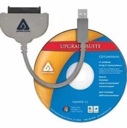 DESCRIPTION: (2) SATA WIRE BRAND/MODEL: APRICORN/ASW-USB3-25 INFORMATION: FOR HDD OR SSD RETAIL$: 28.00 EACH SIZE: 8"L X 7"W X 2.25"H QTY: 2