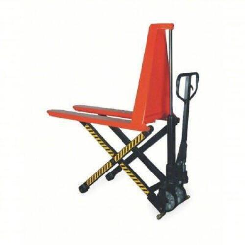 DESCRIPTION: (1) MANUAL HIGH LIFT PALLET JACK BRAND/MODEL: DAYTON/2PLH9 INFORMATION: 2200LB LOAD CAPACITY, 31 1/2" LIFTING HEIGHT RETAIL$: $906.96 SIZ