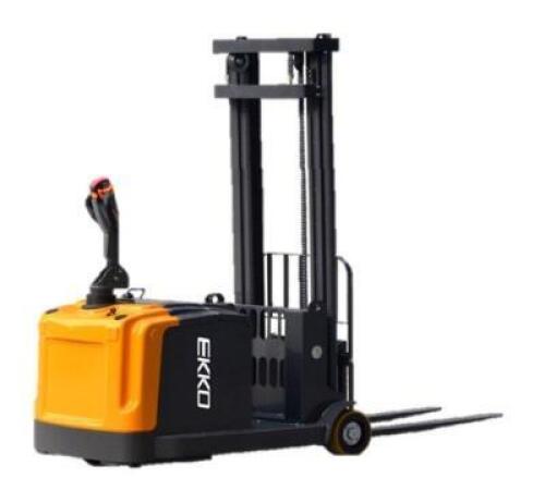 DESCRIPTION: (1) COUNTERBALANCE WALKIE STACKER W/BATTERY & CHARGERBRAND/MODEL: EKKO/EK14-130INFORMATION: 3300LB LOAD CAPACITY, 24V LIFT MOTOR, 24V DRIVE MOTOR, 130" LIFT HEIGHT, 4.4 HOURS ON MACHINERETAIL$: $16,497QTY: 1