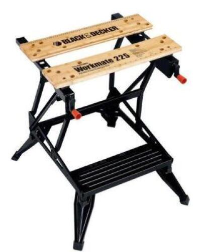 DESCRIPTION: (1) PORTABLE WORKBENCH & VISE BRAND/MODEL: BLACK & DECKER INFORMATION: 450LB WEIGHT CAPACITY RETAIL$: $79.34 SIZE: 24 1/8" X 6.75" X 30 1