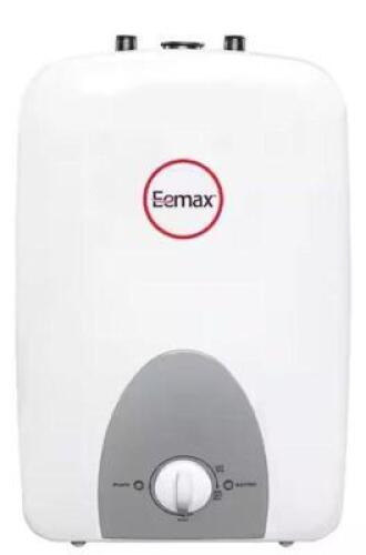 DESCRIPTION: (1) MINI POINT OF USE WATER HEATER BRAND/MODEL: EEMAX/EMT2.5 INFORMATION: Freestanding, 120V AC, 2.6 gal, 1,440 W, Single Phase, 17 in H,