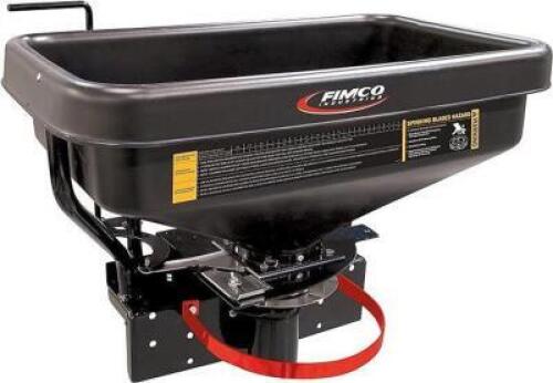 DESCRIPTION: (1) DRY MATERIAL SPREADER BRAND/MODEL: Fimco 5301845 INFORMATION: 12V, POLYMER HOPPER RETAIL$: $664.70 SIZE: 2.2 CUFT QTY: 1