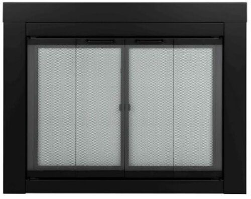 DESCRIPTION: (1) GLASS FIRESCREEN BRAND/MODEL: PLEASANT HEARTH/AT-1001 INFORMATION: BLACK/TEMPERED GLASS SIZE: 37.5"W X 33"H RETAIL$: 249.06 QTY: 1