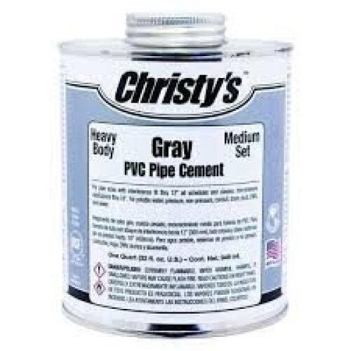 DESCRIPTION: (2) PIPE CEMENT BRAND/MODEL: CHRISTY'S INFORMATION: HEAVY BODY MEDIUM SET SIZE: 1 QT RETAIL$: $25.00 EA QTY: 2