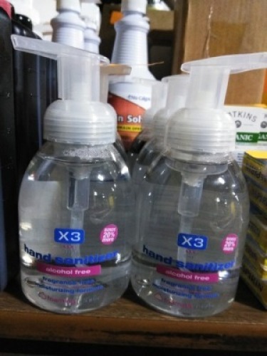 DESCRIPTION: (6) HAND SANITIZER BRAND/MODEL: X3 SIZE: 8.5 OZ RETAIL$: $6.78 EA QTY: 6
