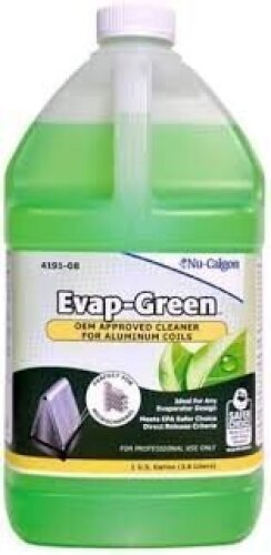 DESCRIPTION: (2) ALUMINUM COIL CLEANER BRAND/MODEL: NU-CALGON EVAP-GREEN #4191-08 SIZE: 1 GALLON RETAIL$: $45.62 EA QTY: 2