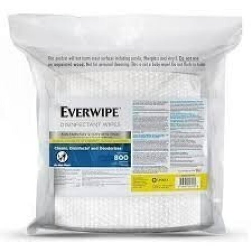 DESCRIPTION: (2) ROLLS OF DISINFECTANT WIPES BRAND/MODEL: EVERWIPE #10100 SIZE: 800 WIPES / ROLL RETAIL$: $117.44 TOTAL QTY: 2
