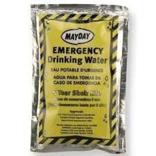 DESCRIPTION: (1) CASE OF (100) EMERGENCY DRINKING WATER BRAND/MODEL: MAYDAY SIZE: 4 OZ RETAIL$: $65.00 EA QTY: 1