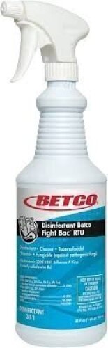 DESCRIPTION: (6) DISINFECTANT BETCO FIGHT BAC RTU BRAND/MODEL: BETCO SIZE: 1 QT RETAIL$: $8.00 EA QTY: 6