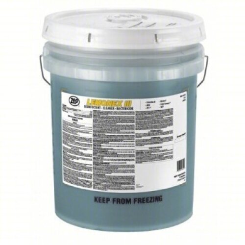 DESCRIPTION: (1) DISINFECTANT BRAND/MODEL: ZEP #43NR73 SIZE: 5 gal Container Size, Concentrated, Liquid, Lemon, Lemonex III RETAIL$: $192.94 EA QTY: 1