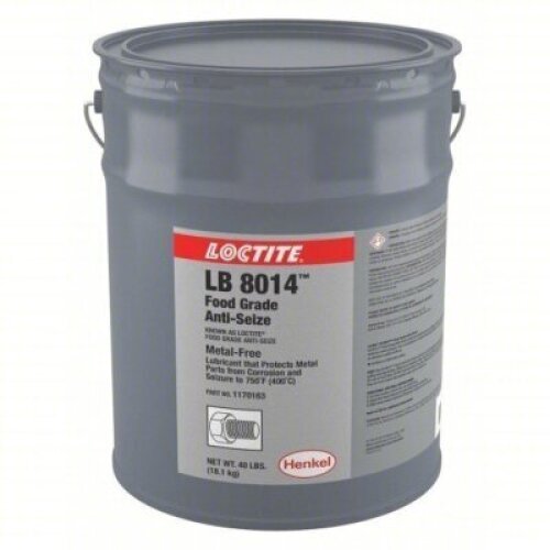 DESCRIPTION: (1) FOOD GRADE ANTI-SEIZE BRAND/MODEL: LOCTITE LB 8014 #6JZW0 INFORMATION: Pail, Non-Metallic, Molybdenum, LB 8014, -20&deg; to 750&deg;F SIZE: 5