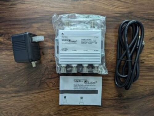 DESCRIPTION: (1) CABLE TV SIGNAL DROP AMPL;FIER BRAND/MODEL: STELLAR LABS 30-2471 RETAIL$: $49.00 QTY: 1