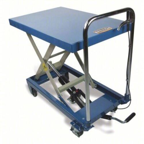 DESCRIPTION: (1) MANUAL MOBILE SCISSOR LIFT TABLEBRAND/MODEL: BAILEIGHINFORMATION: 660LB CAPACITYSIZE: APPROX 20" X 32" DECKQTY: 1