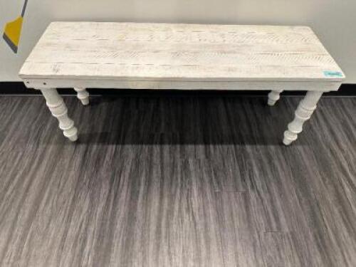 DESCRIPTION 48" WOODEN BENCH SEAT LOCATION FRONT QTY 1