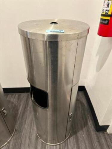 DESCRIPTION STAINLESS TOWEL CAN. LOCATION FRONT QTY 1