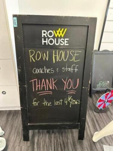 DESCRIPTION SANDWICH CHALK BOARD SIGN LOCATION FRONT QTY 1