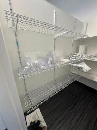 DESCRIPTION (2) SECTION OF 72" WHITE COATED WALL SHELVES. ADDITIONAL INFORMATION NO CONTENTS INCLUDED. LOCATION FRONT QTY 1