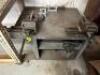 30" X 24" METAL SHOP TABLE W/ (3) MOUNTED VICES. - 2