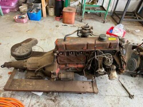 CHEVY INLINE ENGINE W/ TRANSMISSION