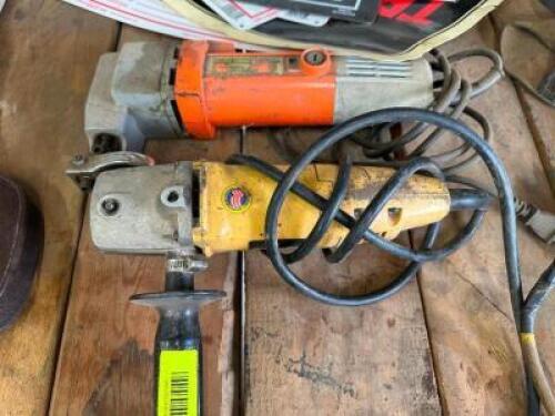 DEWALT ANGLE GRINDER AND (1) ELECTRIC SHOP SHEAR