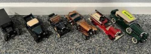 (6)ASSORTED COLLECTIBLE DYE CAST AND PLASTIC CARS.