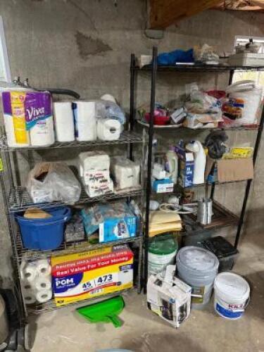 (2) - SHELVING UNITS WITH CONTENTS