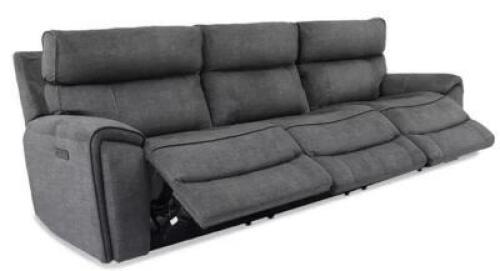 GREEN FABRIC POWER RECLINING SECTIONAL