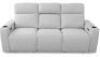 LIGHT GRAY FABRIC POWER RECLINING SOFA