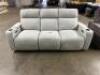 LIGHT GRAY FABRIC POWER RECLINING SOFA - 3