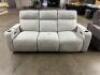 LIGHT GRAY FABRIC POWER RECLINING SOFA - 4
