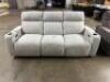 LIGHT GRAY FABRIC POWER RECLINING SOFA - 5