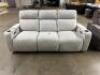 LIGHT GRAY FABRIC POWER RECLINING SOFA - 8